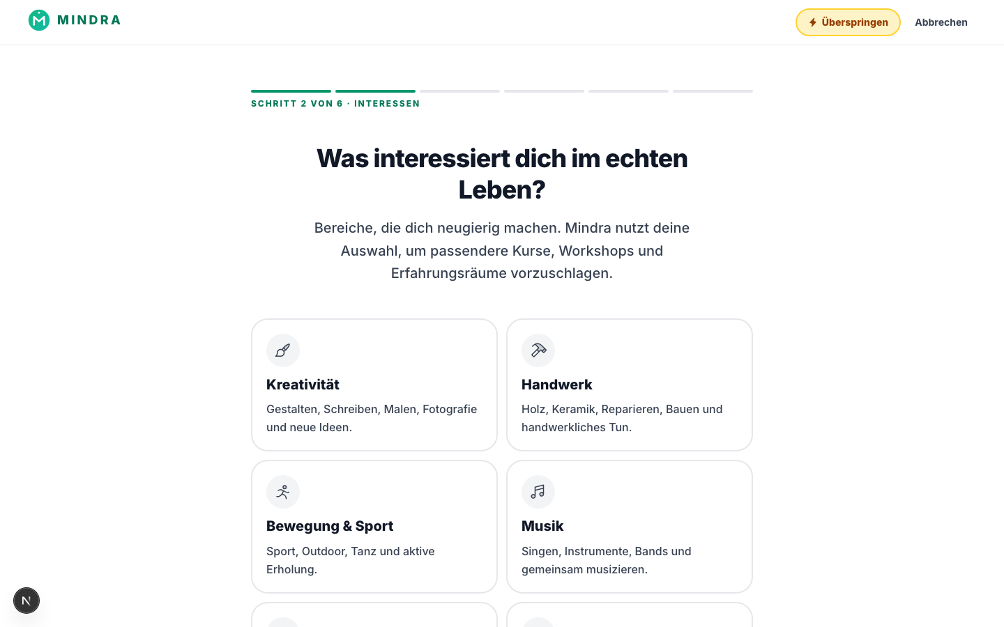 Mindra im Desktop – Selbstbeschreibung